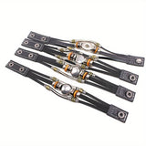 26 English Letters Bracelets, PU Leather Bangles, Retro Punk Style Handmade Multi-layer Beaded Hand Jewelry Holiday Gift For Best Friends Accessories Barozzo