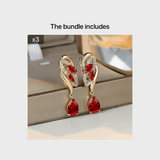 Romantic Flower Dangle Earrings Women Birthstone Party Earrings Jewelry Gifts Barozzo