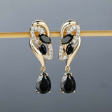 Romantic Flower Dangle Earrings Women Birthstone Party Earrings Jewelry Gifts Barozzo
