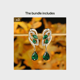 Romantic Flower Dangle Earrings Women Birthstone Party Earrings Jewelry Gifts Barozzo