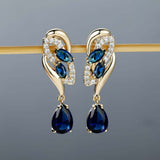Romantic Flower Dangle Earrings Women Birthstone Party Earrings Jewelry Gifts Barozzo