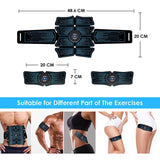 EMS Muscle Stimulator Massage ABS Abdominal Trainer Belt Slimming Massager Unisex Body Belly Weight Loss Body Shaping Fitness Barozzo