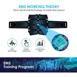 EMS Muscle Stimulator Massage ABS Abdominal Trainer Belt Slimming Massager Unisex Body Belly Weight Loss Body Shaping Fitness Barozzo