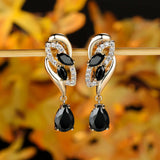 Romantic Flower Dangle Earrings Women Birthstone Party Earrings Jewelry Gifts Barozzo